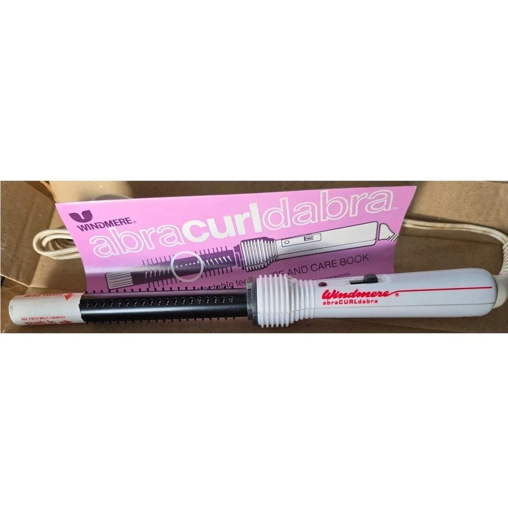 Windmere abraCURLdabra Vintage Retractable Teeth Curling Wand‎ Hair Styler White